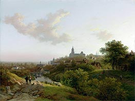 Ein Blick auf Kleve, 1847 von Barend Cornelius Koekkoek | Gemälde-Reproduktion