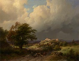 Morgenlandschaft, 1844 von Barend Cornelius Koekkoek | Gemälde-Reproduktion