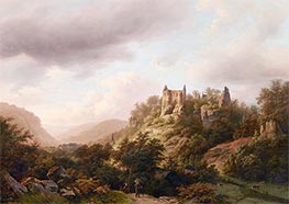View of Larochette Castle | Barend Cornelius Koekkoek | Painting Reproduction