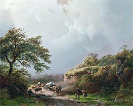 Der Sturm, 1840 von Barend Cornelius Koekkoek | Gemälde-Reproduktion