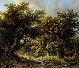 Eichenwald, 1856 von Barend Cornelius Koekkoek | Gemälde-Reproduktion