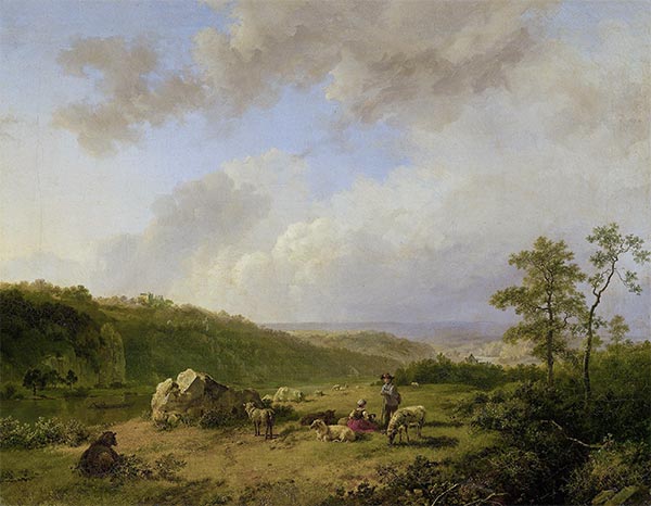 Landscape with a Rainstorm Threatening, c.1825/29 | Barend Cornelius Koekkoek | Painting Reproduction