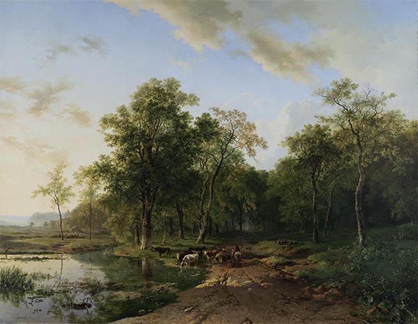 Sommerlandschaft, 1830 | Barend Cornelius Koekkoek | Gemälde Reproduktion