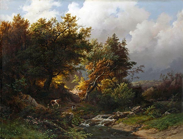 Sonnenbeschienener Wald nach Sturm, 1848 | Barend Cornelius Koekkoek | Gemälde Reproduktion