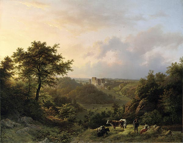 The Stronghold Hollenfels, Luxembourg, 1847 | Barend Cornelius Koekkoek | Gemälde Reproduktion