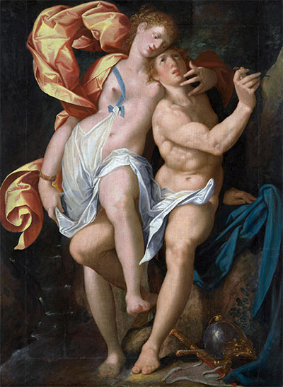 Angelica und Medoro, 1580 | Bartholomeus Spranger | Gemälde Reproduktion