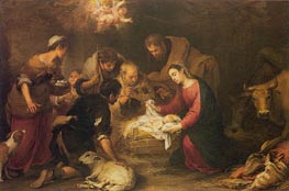 The Adoration of the Shepherds, c.1665/68 by Murillo | Painting Reproduction
