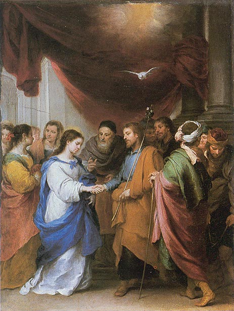 The Marriage of the Virgin, c.1660/70 | Murillo | Painting Reproduction