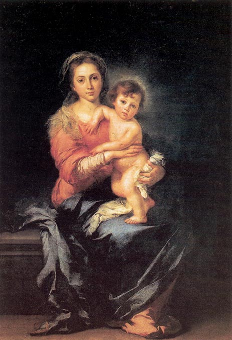 The Madonna and Child, c.1650 | Murillo | Gemälde Reproduktion
