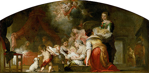 The Birth of the Virgin, 1661 | Murillo | Gemälde Reproduktion