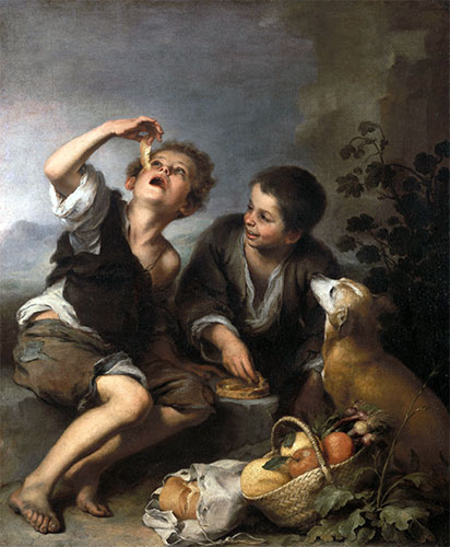 The Pie Eaters, c.1675/82 | Murillo | Painting Reproduction