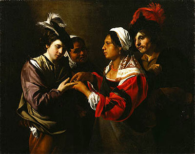 The Fortune Teller, c.1616/17 | Bartolomeo Manfredi | Painting Reproduction