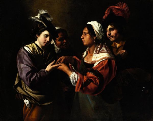 The Fortune Teller, c.1616/17 by Bartolomeo Manfredi | Painting Reproduction