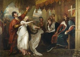 Ophelia vor dem König und der Königin, 1792 von Benjamin West | Gemälde-Reproduktion
