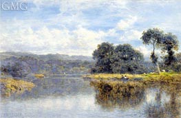 A Fine Day on the Thames, 1907 von Benjamin Williams Leader | Gemälde-Reproduktion