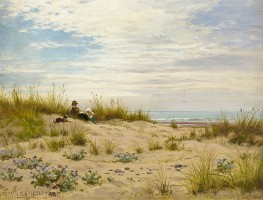 Eine sandige Küste, Neu-Wales | Benjamin Williams Leader | Gemälde Reproduktion