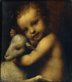 The Infant Jesus with a Lamb | Bernardino Luini | Painting Reproduction