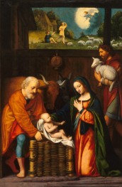 Adoration of the Christ Child and Annunciation to the Shepherds | Bernardino Luini | Painting Reproduction