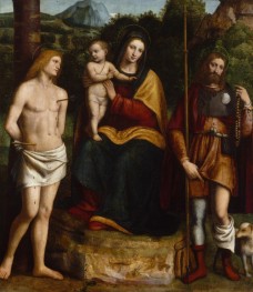 Virgin and Child with Saints Sebastian and Roch | Bernardino Luini | Painting Reproduction