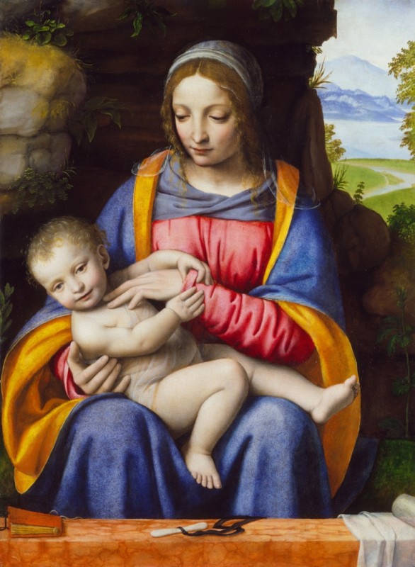 The Virgin and Child in a Landscape, 1520 | Bernardino Luini