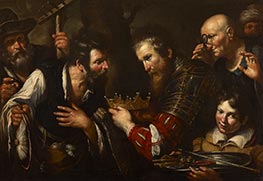 Alexander the Great Restoring the Throne Usurped from Abdolomino, c.1615/17 by Bernardo Strozzi | Painting Reproduction