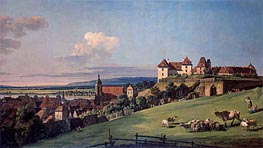 View of Pirna from the Sonnenstein Castle, c.1750/60 von Bernardo Bellotto | Gemälde-Reproduktion