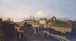 Old Fortifications of Dresden, c.1749/52 by Bernardo Bellotto | Painting Reproduction