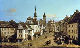 The Marketplace at Pirna, c.1764 by Bernardo Bellotto | Painting Reproduction