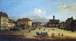 Market-Place of the Neustadt in Dresden, c.1751/52 von Bernardo Bellotto | Gemälde-Reproduktion