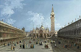 The Piazza San Marco, Venice, undated von Bernardo Bellotto | Gemälde-Reproduktion