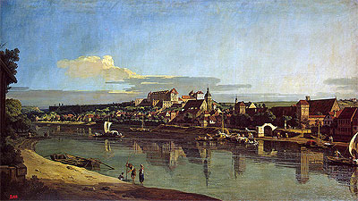View of Purna from the Right Bank of the Elbe, c.1753 | Bernardo Bellotto | Gemälde Reproduktion