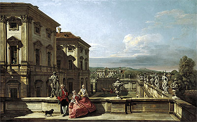 The Liechtenstein Garden Palace in Vienna Seen ..., c.1759/60 by Bernardo Bellotto | Painting Reproduction