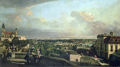 The Kaunitz Palace and Garden, Vienna, c.1759/60 by Bernardo Bellotto | Painting Reproduction