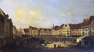 Old Market-Place in Dresden, c.1751/52 by Bernardo Bellotto | Painting Reproduction
