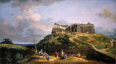 The Fortress of Konigstein, c.1756/58 | Bernardo Bellotto | Gemälde Reproduktion