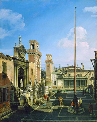 Die Arsenale, Venedig, c.1742 | Bernardo Bellotto | Gemälde Reproduktion