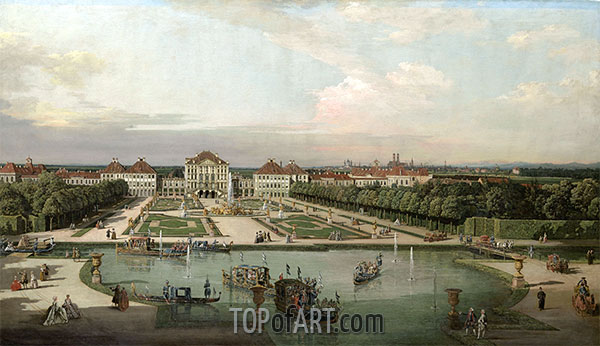 Schloss Nymphenburg aus dem Park, 1761 | Bernardo Bellotto | Gemälde Reproduktion