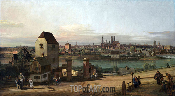 München aus dem Osten, 1761 | Bernardo Bellotto | Gemälde Reproduktion