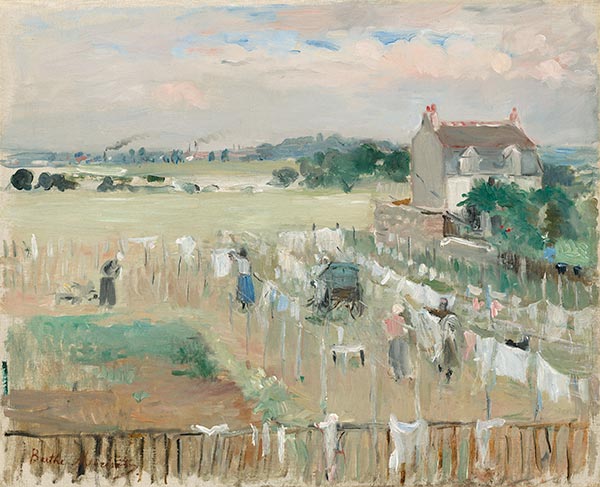 Hanging the Laundry out to Dry, 1875 | Berthe Morisot | Painting Reproduction