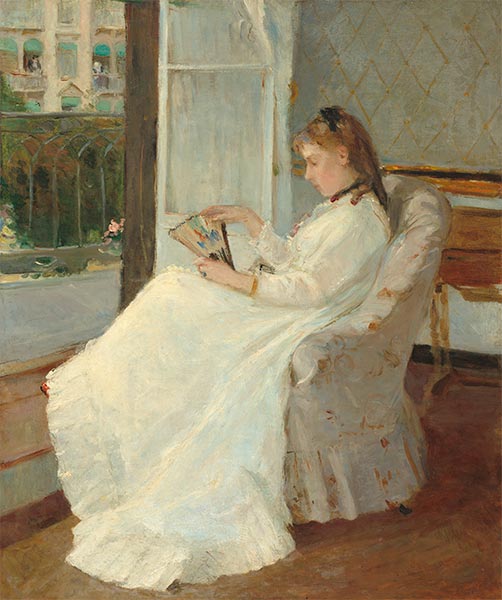 Die Schwester des Künstlers am Fenster, 1869 | Berthe Morisot | Gemälde Reproduktion