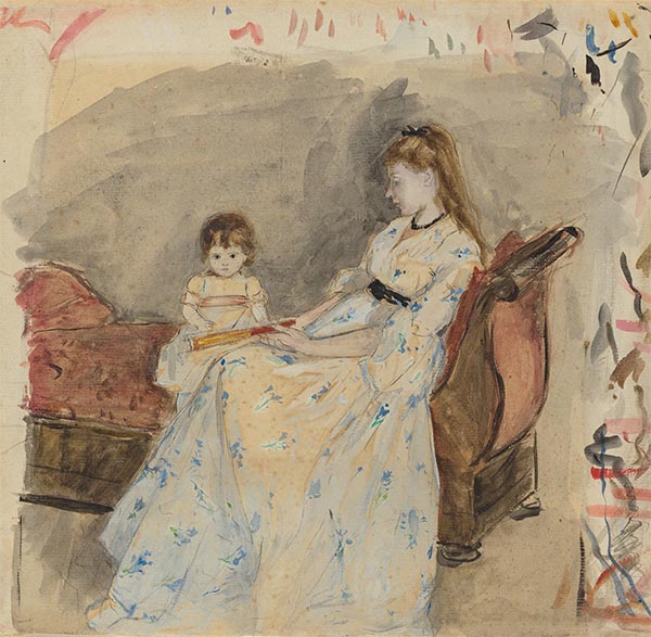 The Artist's Sister, Edma, with Her Daughter, Jeanne, 1872 | Berthe Morisot | Painting Reproduction