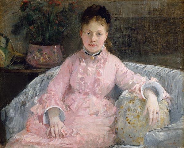 The Pink Dress, c.1870 | Berthe Morisot | Painting Reproduction