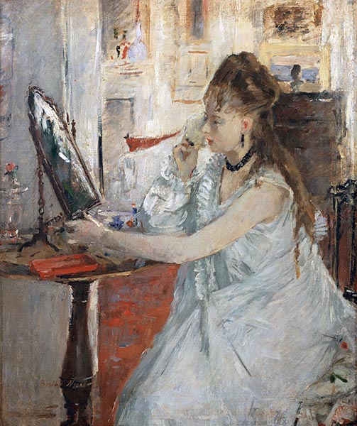 Junge Frau pudert sich, c.1877 | Berthe Morisot | Gemälde Reproduktion