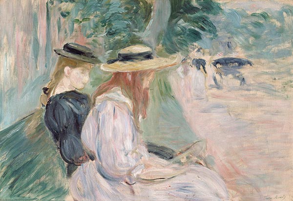 On a Bench in the Bois de Boulogne, c.1894 | Berthe Morisot | Painting Reproduction