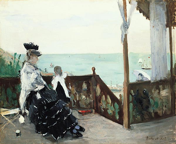In a Villa at the Seaside, 1874 | Berthe Morisot | Painting Reproduction