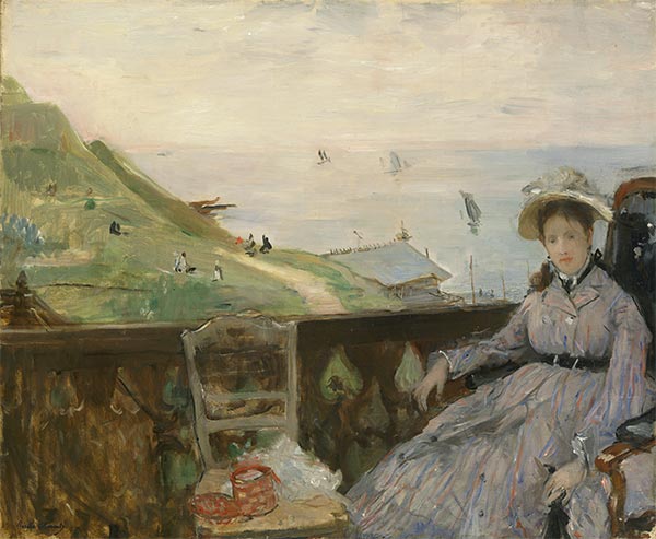 Auf der Terrasse, 1874 | Berthe Morisot | Gemälde Reproduktion