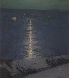 Mondlicht über dem Fluss, c.1919 von Birge Harrison | Gemälde-Reproduktion