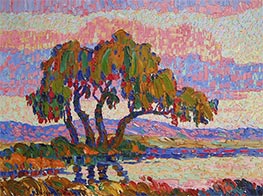 Twilight, Berquist Pond, 1922 by Birger Sandzén | Painting Reproduction
