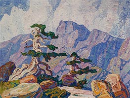 Near the Timberline, Rocky Mountains, Colorado, c.1919 von Birger Sandzén | Gemälde-Reproduktion