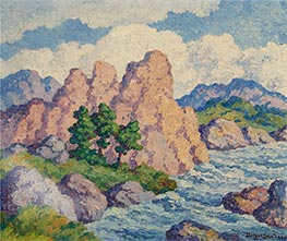 Mountain Stream, Boulder Canyon, Colorado, 1950 by Birger Sandzén | Painting Reproduction